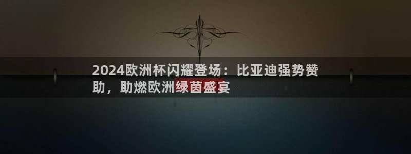 欧洲杯最新赛程：2024欧洲杯闪耀登场：比亚迪强势赞
助，助燃欧洲绿茵盛宴