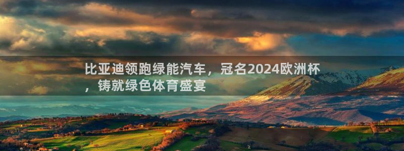 欧洲杯下单网址|比亚迪领跑绿能汽车，冠名2024欧洲杯
，铸就绿色体育盛宴